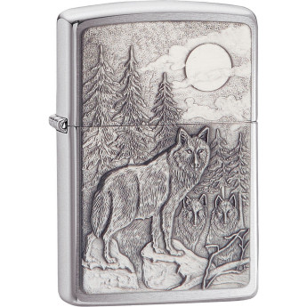 Zippo Classic 20855 — матовая зажигалка с эмблемой